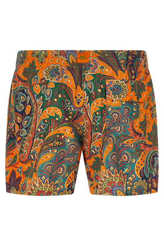 Купальник з квітковим принтом «пейслі» оранжевого кольору ETRO MRPB000199SASU2X0855