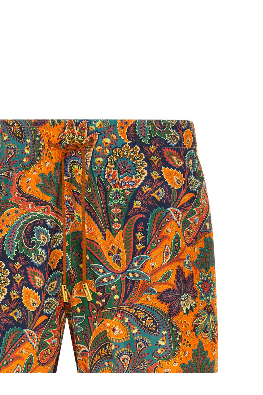 Купальник з квітковим принтом «пейслі» оранжевого кольору ETRO MRPB000199SASU2X0855
