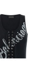 'Lace-Up' top Black