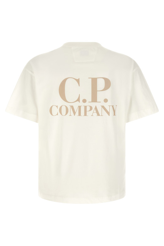 Футболка з логотипом Біла C.P. COMPANY 20CMTS086A005100W103