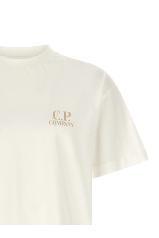 Футболка з логотипом Біла C.P. COMPANY 20CMTS086A005100W103