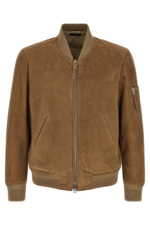 Замшева куртка-бомбер Бежева TOM FORD LBS087LMS027JBV