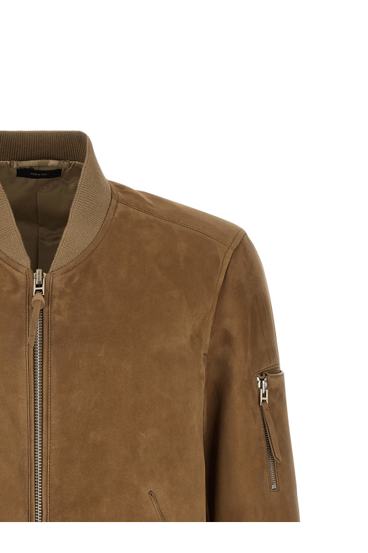 Замшева куртка-бомбер Бежева TOM FORD LBS087LMS027JBV