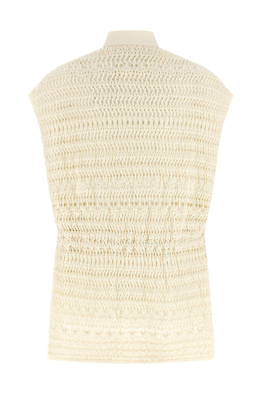 В'язаний жилет Бежевий FABIANA FILIPPI CTD266F217L9320145