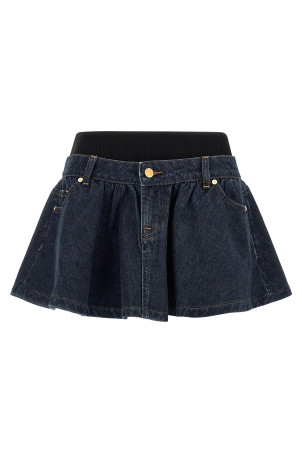 'Banded Mini' skirt Blue