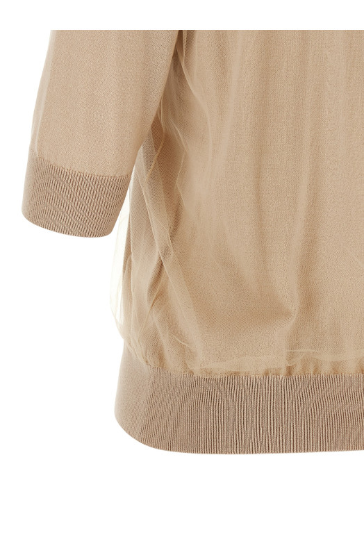 Double layer sweater Beige