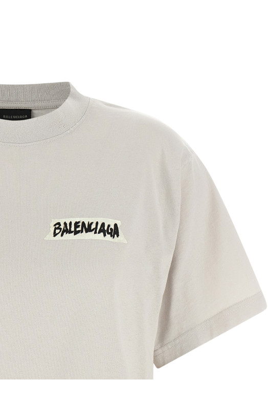 'Masking Tape' T-shirt Gray