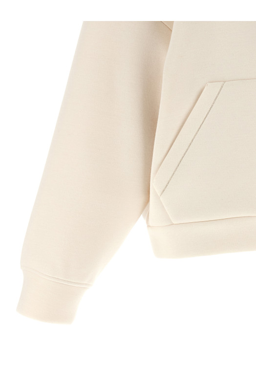 Кашеміровий худі з капюшоном Scuba Бежевий FABIANA FILIPPI GCD266F158L7490145