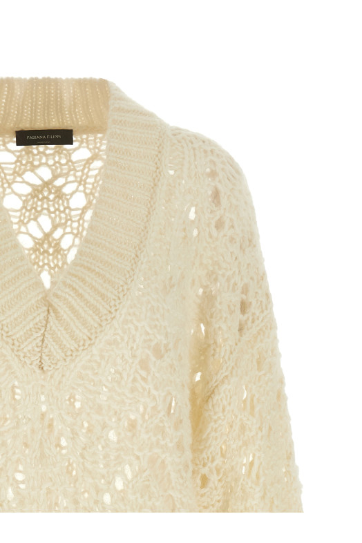 Platinum mohair sweater Beige