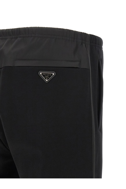 Спортивні штани з нейлоновою стрічкою Чорні PRADA UJP290SOOO11JEF0806