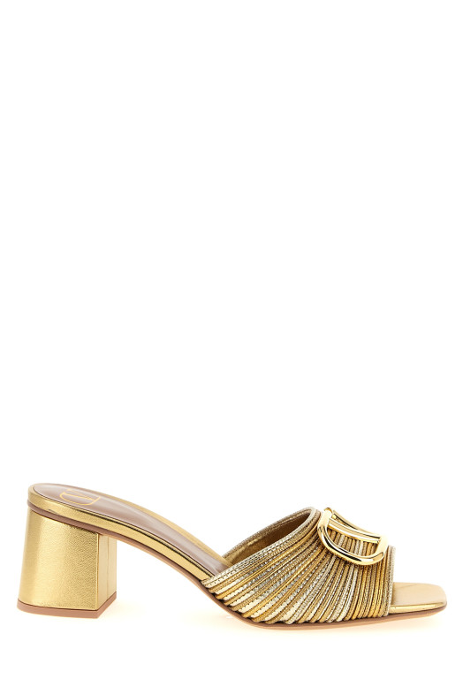 Valentino Garavani Vlogo Signature slides Gold