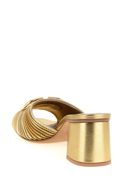 Valentino Garavani Vlogo Signature slides Gold