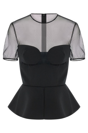 Топ «Індивідуальний бюстьє з прозорим декольте» Чорний NDTOP1107500100BLACK