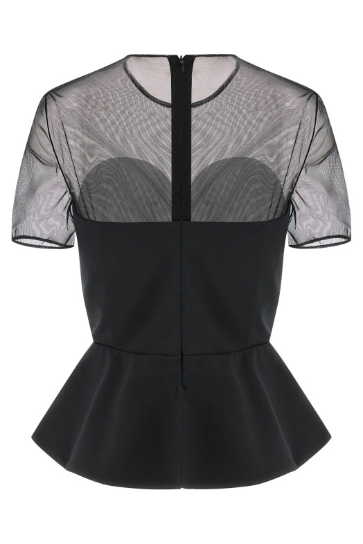 Топ «Індивідуальний бюстьє з прозорим декольте» Чорний NDTOP1107500100BLACK