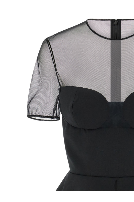 Топ «Індивідуальний бюстьє з прозорим декольте» Чорний NDTOP1107500100BLACK
