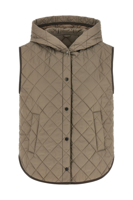 Стьобаний жилет Коричневий BRUNELLO CUCINELLI MR4057999C2741