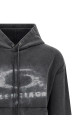 'Washed Crayon Loop' hoodie Black-grey