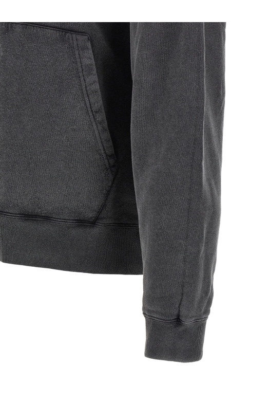 'Washed Crayon Loop' hoodie Black-grey