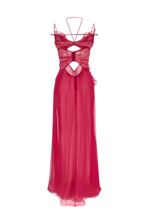 Сукня «Фріл з вирізами» Фуксія NDDR3083000400RASPBERRY