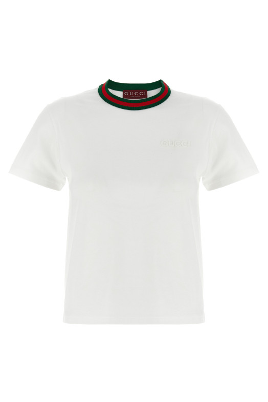 Футболка Web White GUCCI 819551XJHJA9692