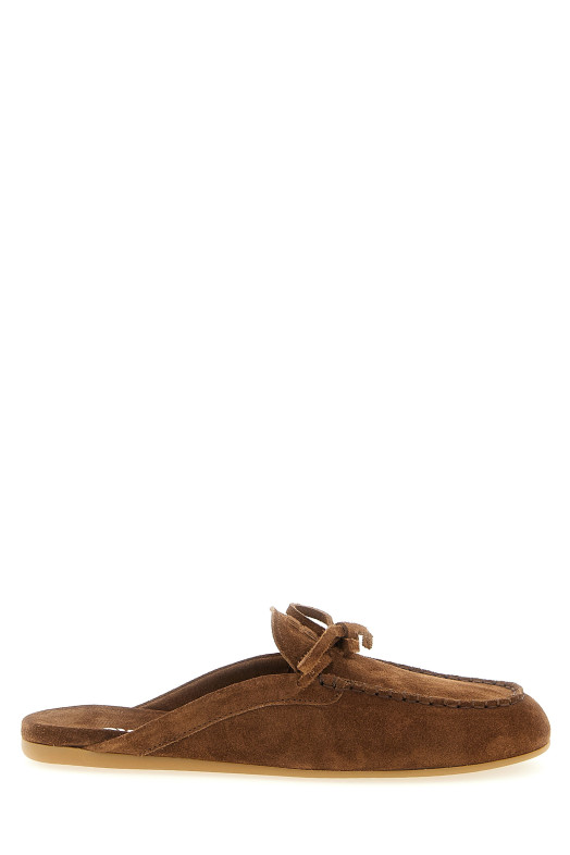 Suede sabots Brown