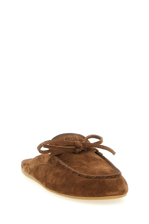 Suede sabots Brown
