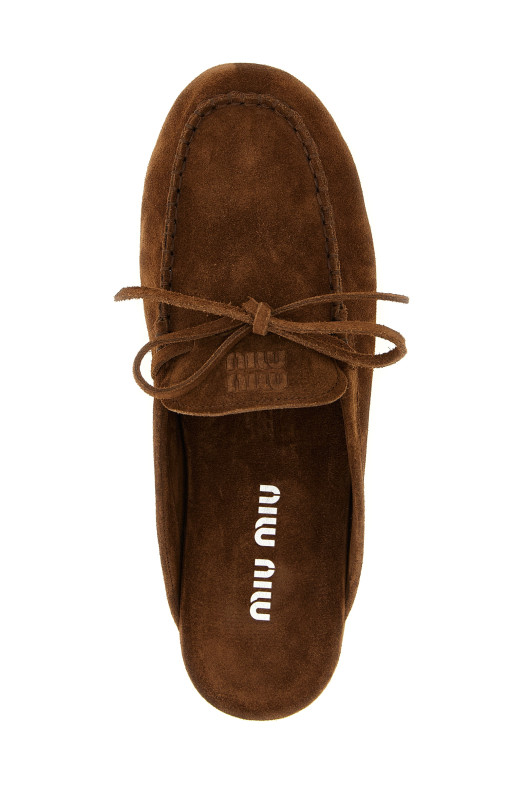Suede sabots Brown