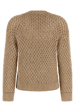 Mouliné yarn sweater Brown