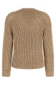 Mouliné yarn sweater Brown