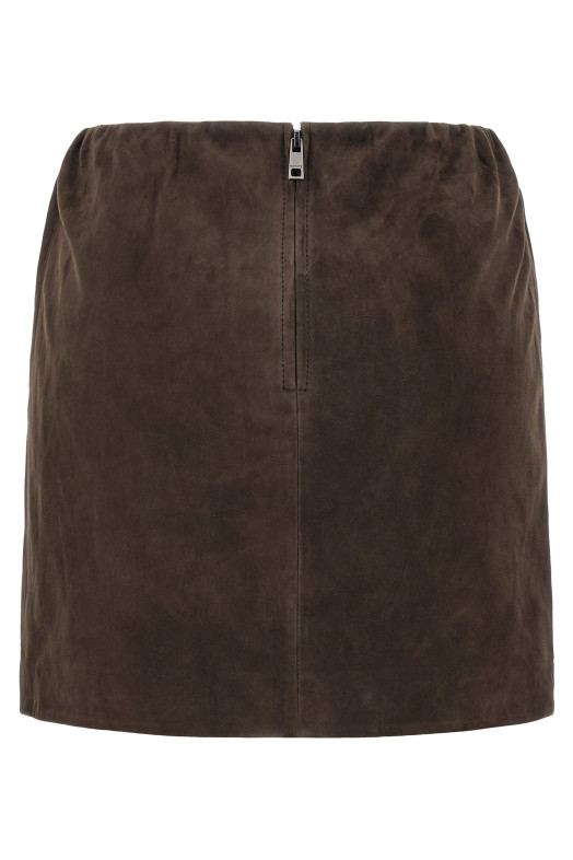Suede skirt Brown