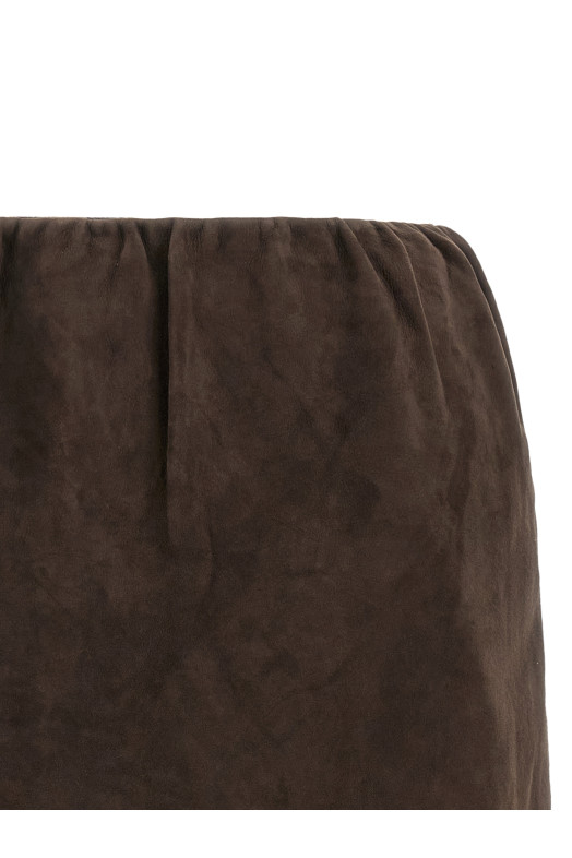 Suede skirt Brown