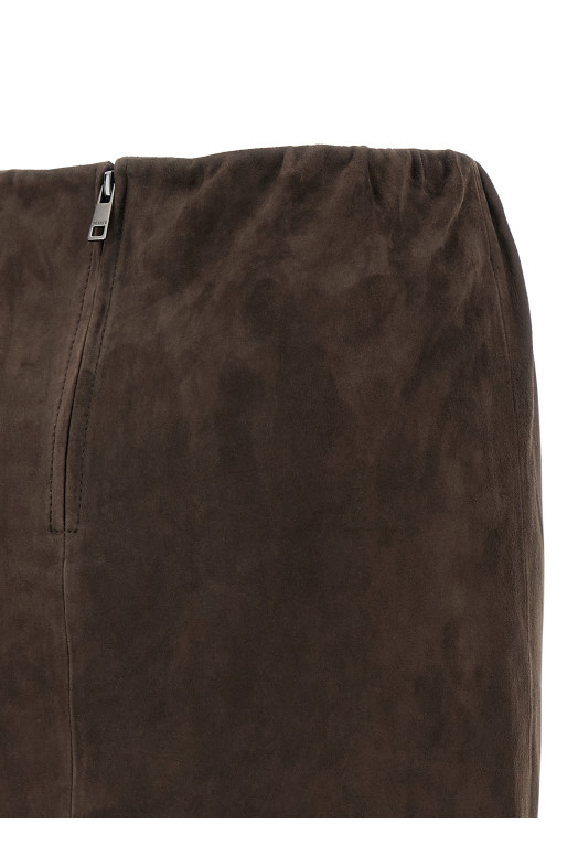 Suede skirt Brown