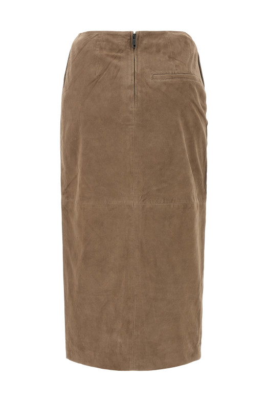 Кожаная юбка Бежевый ROTATE BIRGER CHRISTENSEN 11530016831683