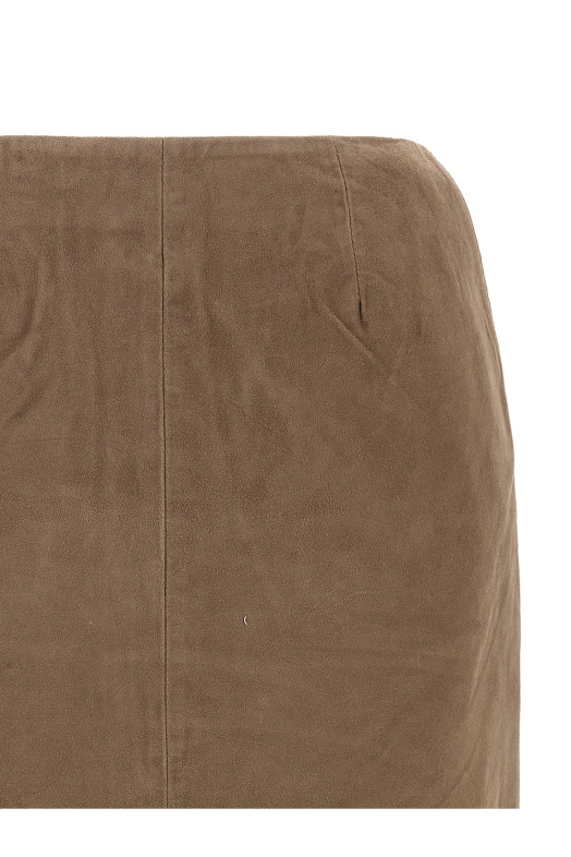 Кожаная юбка Бежевый ROTATE BIRGER CHRISTENSEN 11530016831683