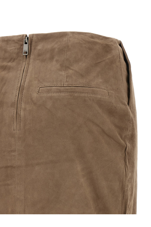 Кожаная юбка Бежевый ROTATE BIRGER CHRISTENSEN 11530016831683