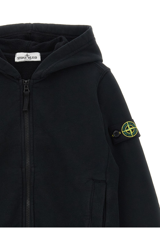 Logo badge hoodie Black