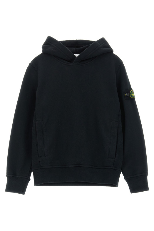 Худі з логотипом Чорний STONE ISLAND JUNIOR L1S166100014S0040V0029