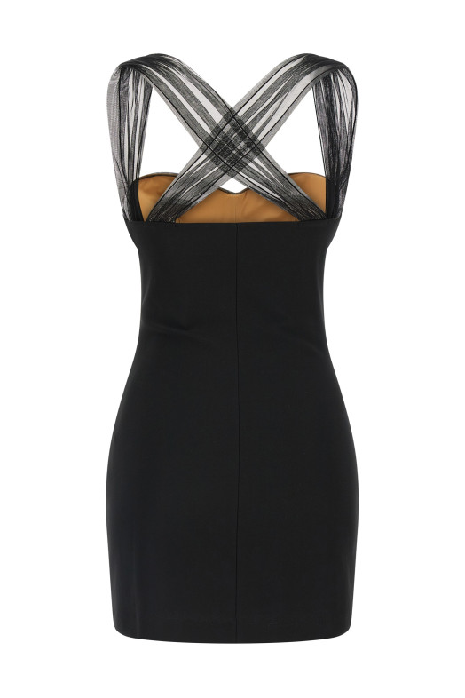 'Draped Padded Cup Mini' dress Black