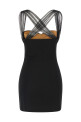 'Draped Padded Cup Mini' dress Black