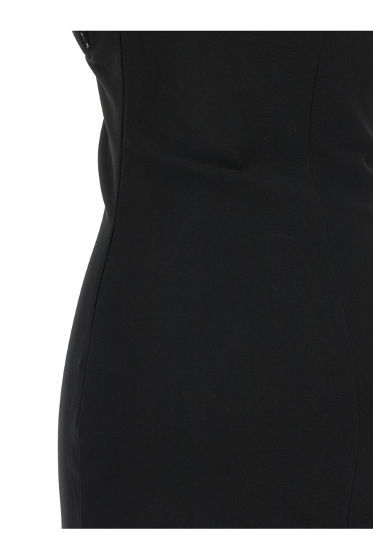 'Draped Padded Cup Mini' dress Black