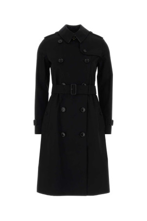 Black gabardine trench coat Black BURBERRY (8117248)