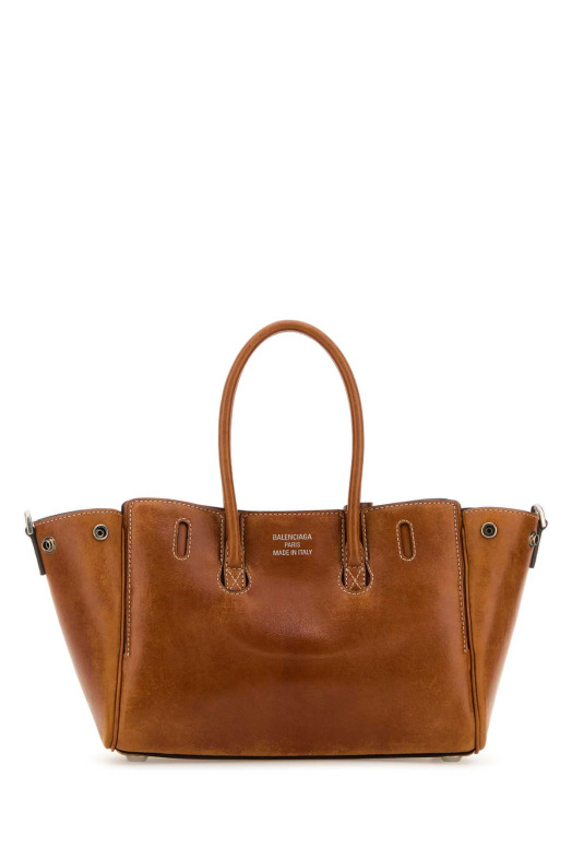 Карамельна шкіряна міні-сумочка Carry All Bel Air BALENCIAGA (8357322ABP7)