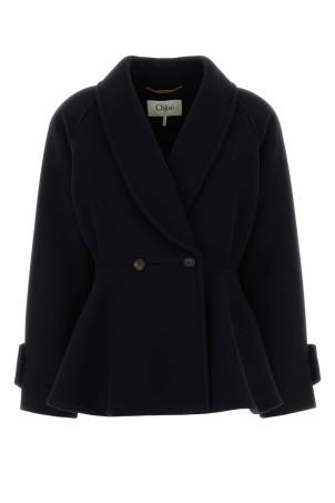 Black wool blend coat Blue CHLOE (CH26SMA60272)