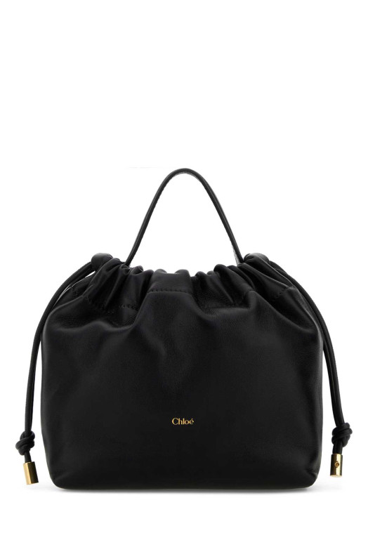 Black leather mini ChloÃ© Icons handbag CHLOE (CH26SP126R12)