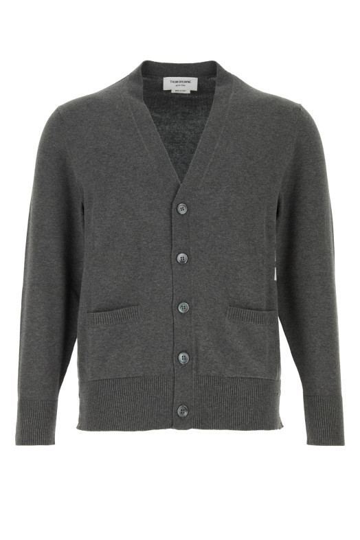 JERSEY STITCHRELAXED FIT VNECK CARDIGA THOM BROWNE (MKC581AY3043)