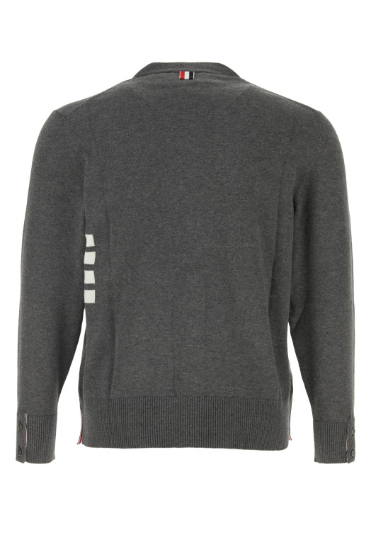 JERSEY STITCHRELAXED FIT VNECK CARDIGA THOM BROWNE (MKC581AY3043)