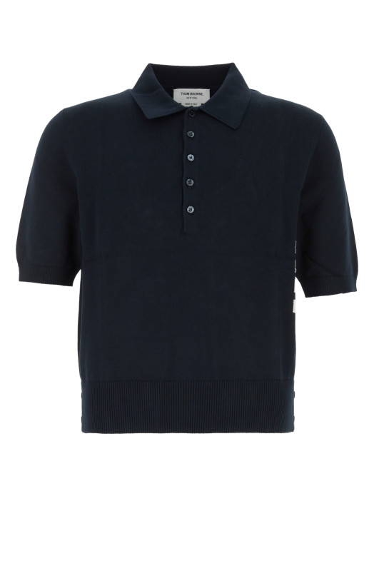 JERSEY STITCHRELAXED FIT SSPOLO IN COT Black THOM BROWNE (MKP135AY3043)