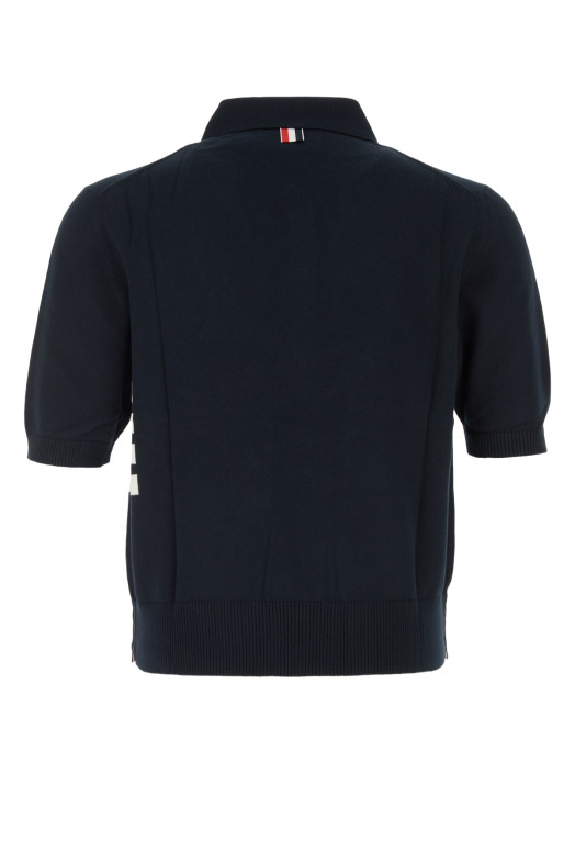 JERSEY STITCHRELAXED FIT SSPOLO IN COT Black THOM BROWNE (MKP135AY3043)