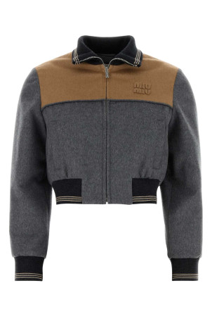 Two-tone velour jacket MIU MIU (ML1413SOOO18ZM)