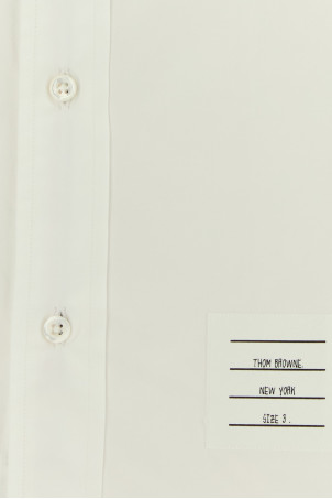 STRAIGHT FIT MINIROUND COLLAR S/SSHIRT White THOM BROWNE (MWS322A03113)